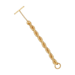 ted baker logo rope chunky chain gold plated bracelet