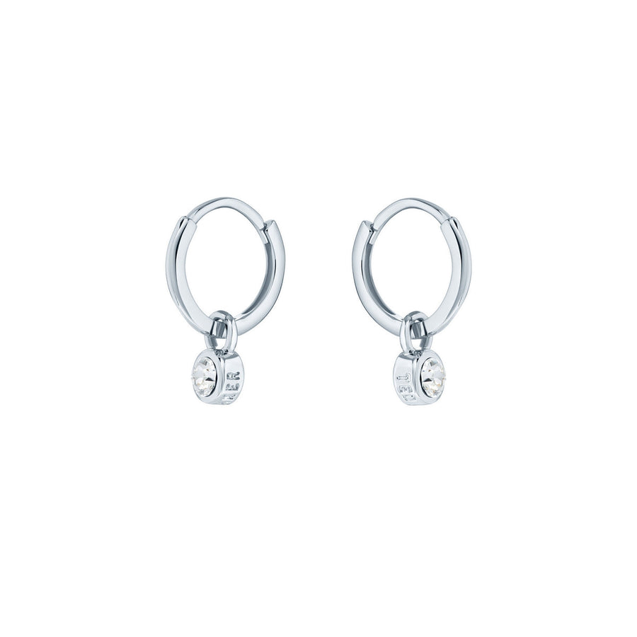 ted baker sinalaa silver tone crystal huggie