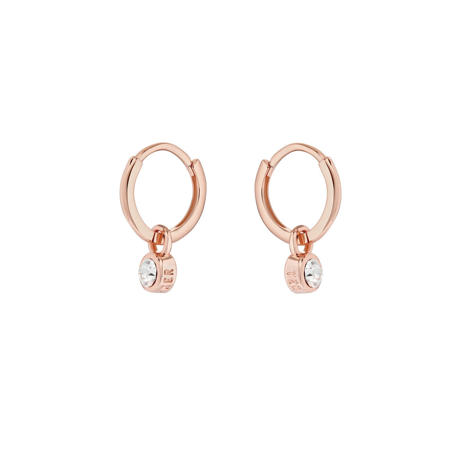 ted baker sinalaa rose gold tone crystal huggie