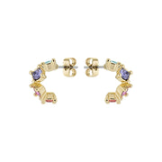 ted baker cresita: crystal nano hoop gold tone rainbow pastel crystal earring