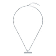 ted baker tharaa t-bar pendant crystal silver tone