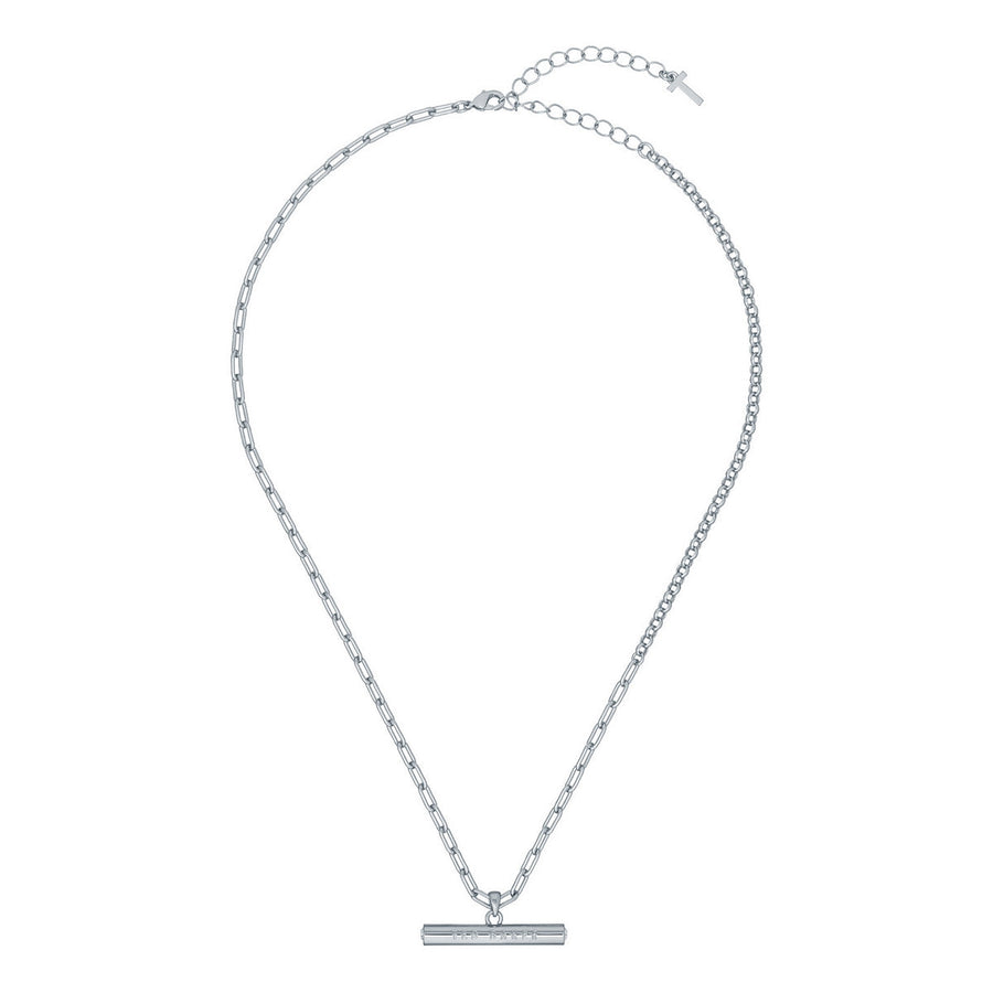 ted baker tharaa t-bar pendant crystal silver tone