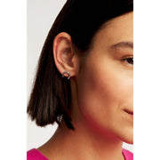 ted bakerlouiee lucky horseshoe stud earring silver tone