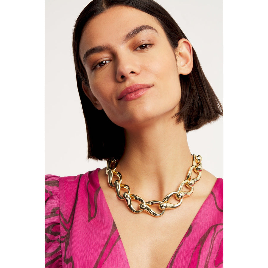 ted baker ieshha infinity chain necklace pale gold tone