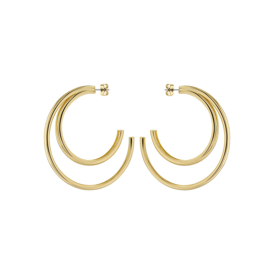 ted baker helinaa large double hoop earring gold tone