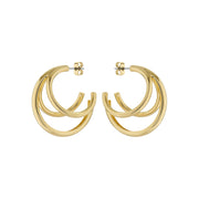 ted bakerhenreta triple hoop earring gold tone