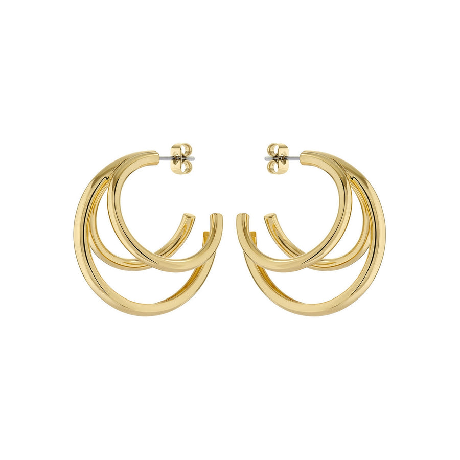 ted bakerhenreta triple hoop earring gold tone