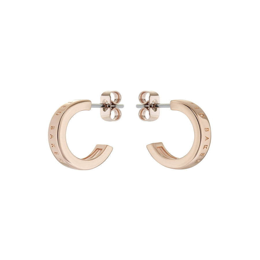 ted baker helanna  nano logo hoop earring rose gold tone