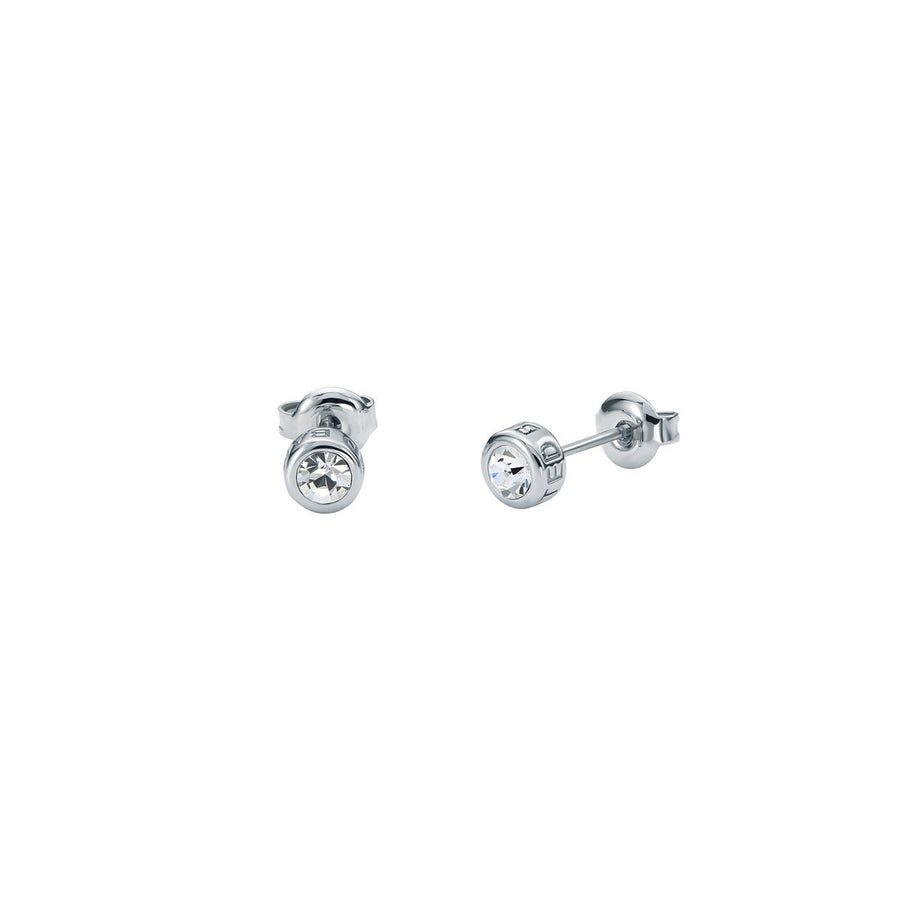 ted baker sinee: mini crystal stud earrings, silver tone, clear crystal