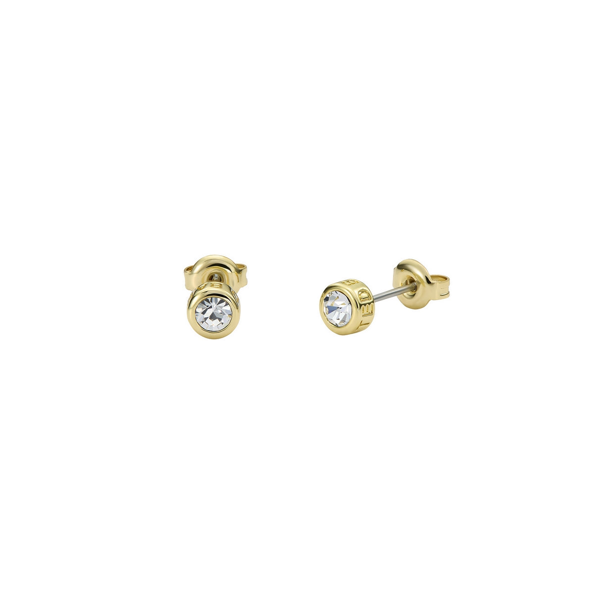 ted baker sinee: mini crystal stud earrings, gold tone, clear crystal