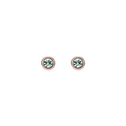 ted baker sinee: mini crystal stud earrings, rose gold tone, clear crystal