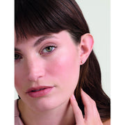 ted baker sinee: mini crystal stud earrings, rose gold tone, clear crystal