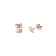 ted baker liinah lo-ve stud earring baby pink, clear crystal