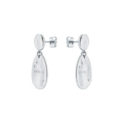 ted baker corriee: constellation coin drop earring silver tone, clear crystal