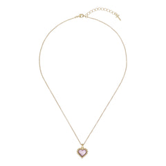 ted baker harlyyn: heart of glass pendant gold tone, light pink