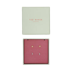 ted baker melanyy: celestial stud earring gift set gol and silver tone clear crystal