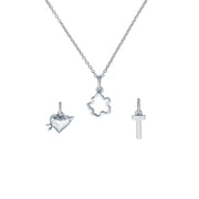 ted baker amyas: charmed choker gift set silver tone