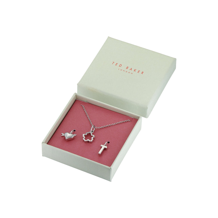 ted baker amyas: charmed choker gift set silver tone