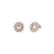 ted baker honestt: heart star stud earring rose gold, clear crystal