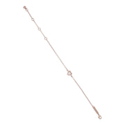 ted baker hansa: crystal heart bracelet rose gold & clear crystal