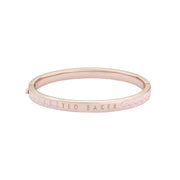 ted baker elliee: enamel heart rose gold tone light pink bangle