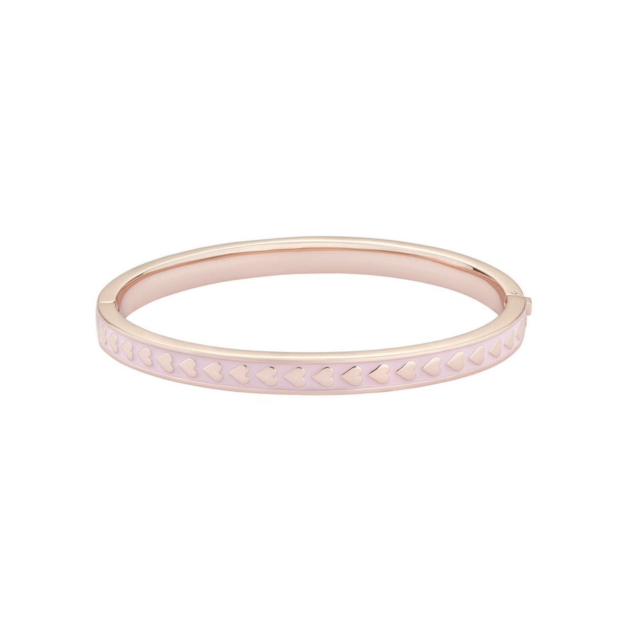 ted baker elliee: enamel heart rose gold tone light pink bangle