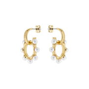 ted baker petunaa: pearl bubble hoop charm gold tone earring