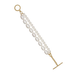ted baker parkah: pearl bubble double strand gold tone bracelet