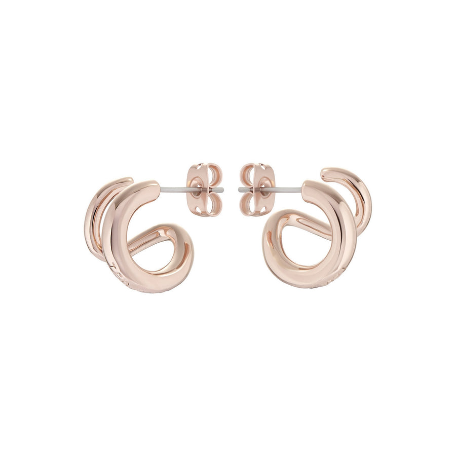 ted baker hennriy: double hoop rose gold tone earring