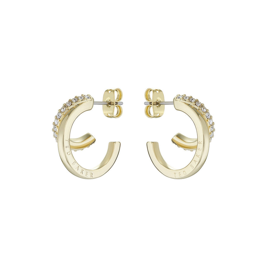 ted baker hrlias crystal doublr hoop crystal earring