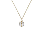 ted baker perreti: logo pearl gold tone pendant necklace