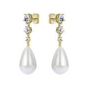ted baker pearsti: statement crystal bead drop earrings gold tone