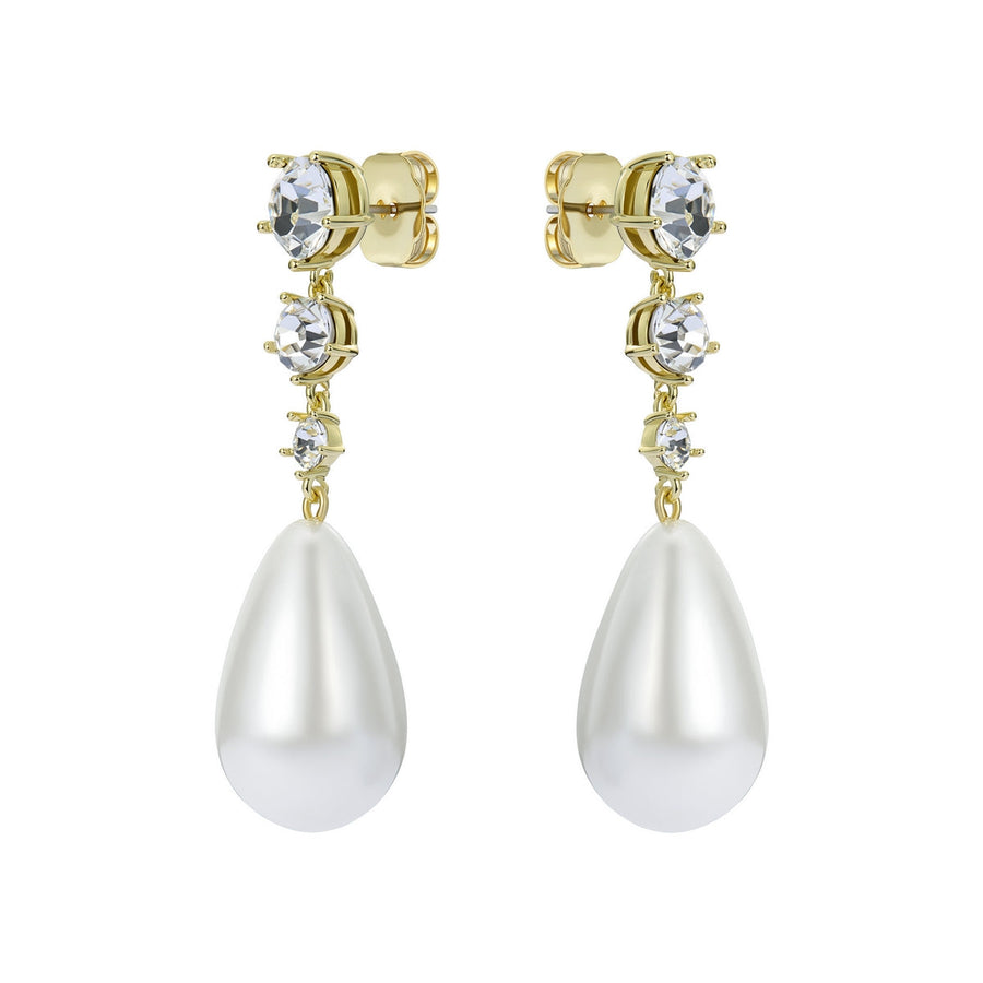 ted baker pearsti: statement crystal bead drop earrings gold tone