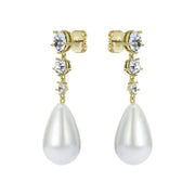ted baker pearsti: statement crystal bead drop earrings gold tone