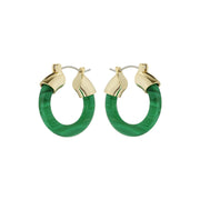 ted baker marblla: hoop earrings gold tone, green