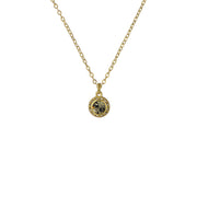 ted baker soltell: solitaire sparkle crystal pendant necklace gold tone black dianond crystal