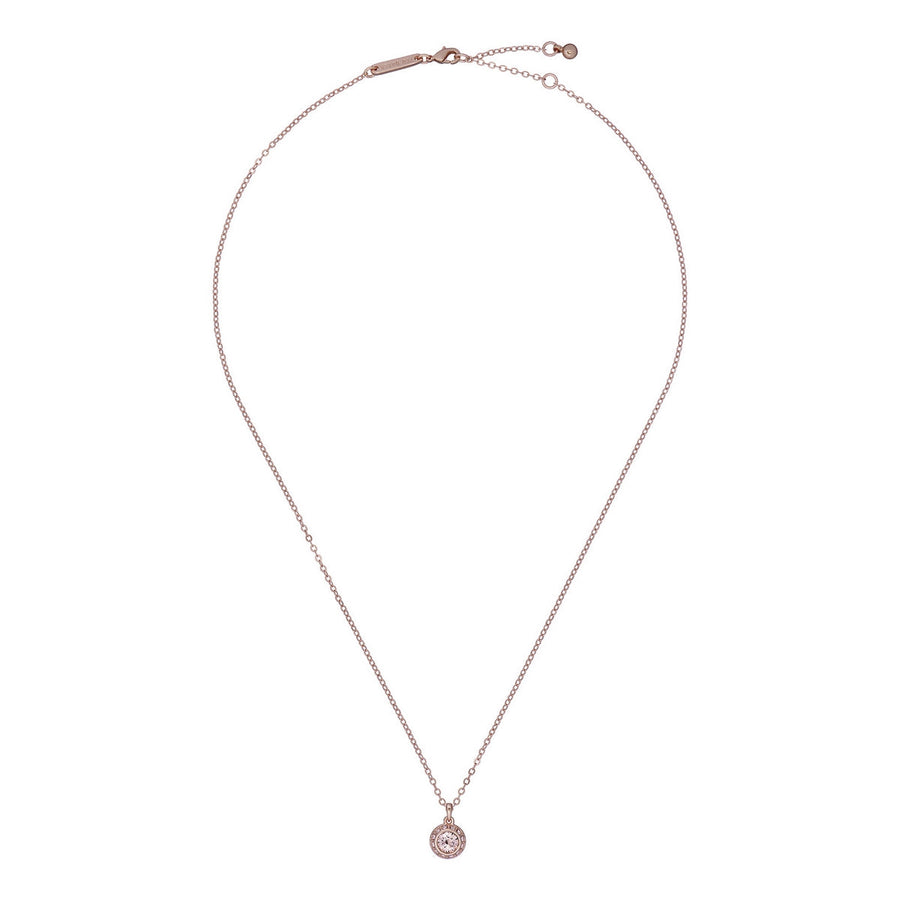 ted baker soltell: solitaire sparkle crystal pendant necklace rose gold tone,rose crystal