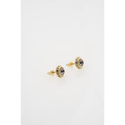 ted baker soletia: solitaire sparkle crystal stud earrings gold tone black dianond crystal