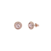 ted baker soletia: solitaire sparkle crystal stud earrings rose gold tone,rose crystal