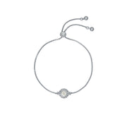 ted baker soleta: solitaire sparkle crystal adjustable bracelet silver tone, clear crystal