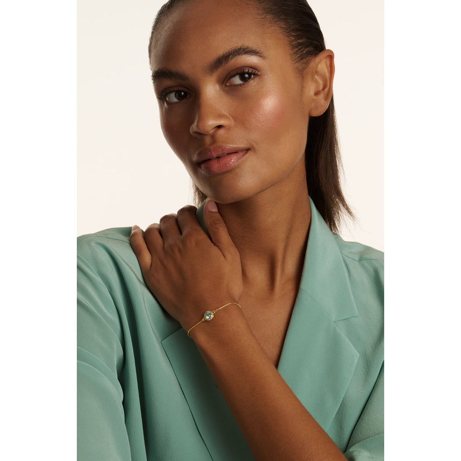 ted baker soleta: solitaire sparkle crystal adjustable bracelet gold tone