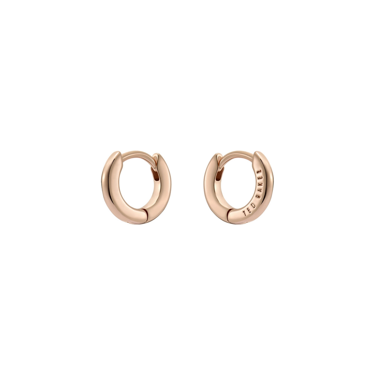 ted baker crisete: logo hoop 10mm earrings rose gold tone