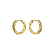 ted baker heplie: crystal hoop earrings (14mm) gold tone,, rainbow crystal