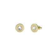 ted baker cherelle: crystal button stud earrings gold tone, pink crystal