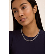 ted baker isabeau: crystal baguette necklace, silver tone, clear crystal