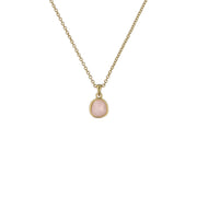 ted baker peralia: pebble stone pendant necklace gold tone, pink