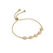 ted baker pelra: pebble stone adjustable bracelet gold tone, pink