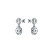 ted baker sollia: solitaire sparkle crystal drop earrings silver tone, clear crystal