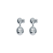 ted baker sollia: solitaire sparkle crystal drop earrings silver tone, clear crystal