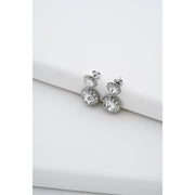 ted baker sollia: solitaire sparkle crystal drop earrings silver tone, clear crystal